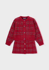 Conj. Falda tricot pelo rojo