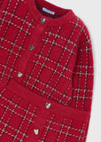 Conj. Falda tricot pelo rojo