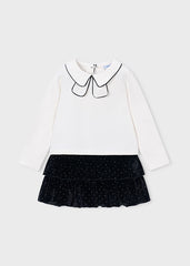 Conj. Falda terciopelo strass negro