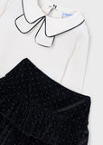 Conj. Falda terciopelo strass negro