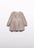 Vestido lazos champan