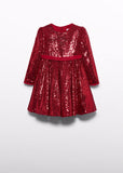 Vestido lentejuelas rojo
