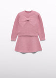 Conj. Falda tricot lazo petalo