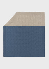 Toquilla azul-beige