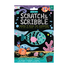 Mini kit "Scratch & Scribble" Peces Amigables