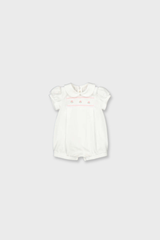 Romper mc c/cuello rosas blanco