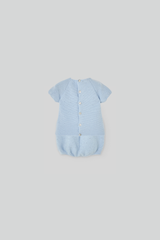 CONJ. JUBON C/SHORT CALADO "ESSENTIA" AZUL