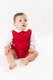 Pete Red Plain shortall w /ls shirt