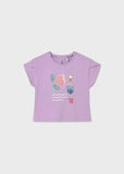 Camiseta m/c play flor lilac