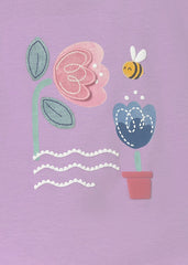 Camiseta m/c play flor lilac