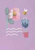 Camiseta m/c play flor lilac
