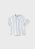 Camisa m/c lino cuello mao oceano