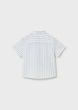 Camisa m/c lino cuello mao oceano