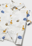 Camisa m/c estampada animales