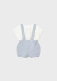 Conj. Pantalon corto tirantes regata