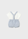 Conj. Pantalon corto tirantes regata
