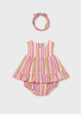 Conj. Short bombacho c/bandita stripes rose