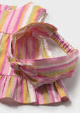 Conj. Short bombacho c/bandita stripes rose