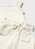 Conj. Pantalon largo combinado crudo
