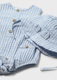 Pelele y gorro stripes cielo