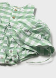 Pelele y gorro cuadros verde
