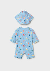 Traje completo c/gorro figuras marinas