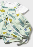 Conj. Peto y gorro punto cocodrilos