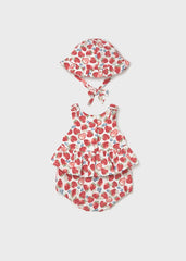 Ranita c/ gorro estampado fresas rojo