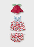Traje de baño 3 piezas fresas