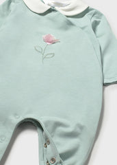 Mameluco c/cuello rosa aqua