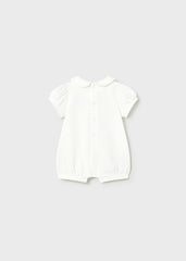 Romper mc c/cuello rosas blanco