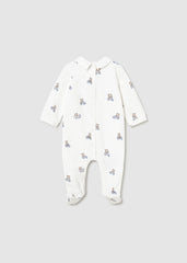 Mameluco c/cuello estampado ositos cielo