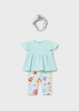 Conj. Leggings estampado flores hawaii