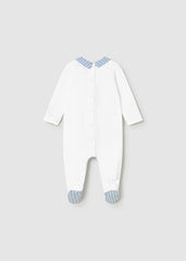 Pelele largo cuello globo blanco