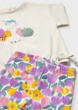 Conj leggings estampado flores lilac