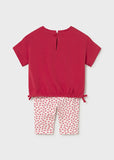 Conj. Leggings estampado estrella de mar rojo