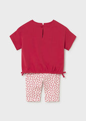 Conj. Leggings estampado estrella de mar rojo