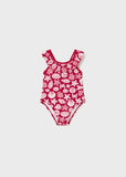 Bañador estampado figuras marinas rojo
