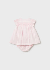 Vestido gasa floresitas rosa baby
