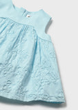 Vestido bordado celeste