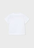 camiseta m/c aplique flores