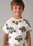 Camiseta m/c estampada monster trucks
