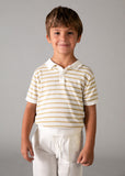 Polo m/c tricot nata-mocca