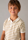 Polo m/c tricot nata-mocca