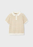 Polo m/c tricot nata-mocca
