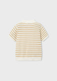 Polo m/c tricot nata-mocca