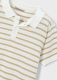 Polo m/c tricot nata-mocca