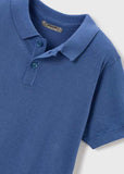 Polo m/c tricot añil