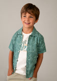 Conj. Bermuda y camisa estampado moto  alga