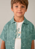 Conj. Bermuda y camisa estampado moto  alga